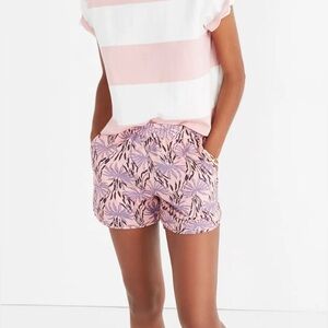 Madewell Pull-On Shorts in Oasis‎ Palms Size Small
